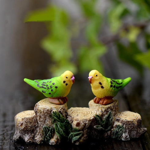 Miniature Parrot Fairy Garden Accessories, Mini Parrot Figurine for Fairy Garden Decoration, Cake Topper, Landscape Decor, DIY Crafts, Car Decorat...