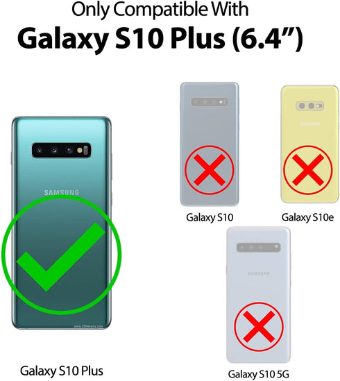 GOOSPERY Galaxy S10 Plus Wallet Case with Card Holder, Protective Dual Layer Bumper Phone Case (Lilac Purple)...