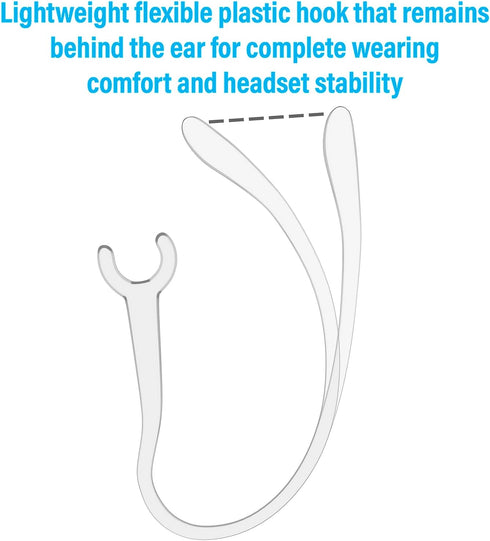 Flexible Ear Hooks for Wireless Headset 6mm Small Clamp Holder Clips, Replacement Ear Loops Earpiece Accessories, Clear, 9 Pack...