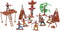 Totority Indians Action Figure Model Playset: 13pcs Native American Figures Decoration Wild West Cowboys Adornments for 15+...
