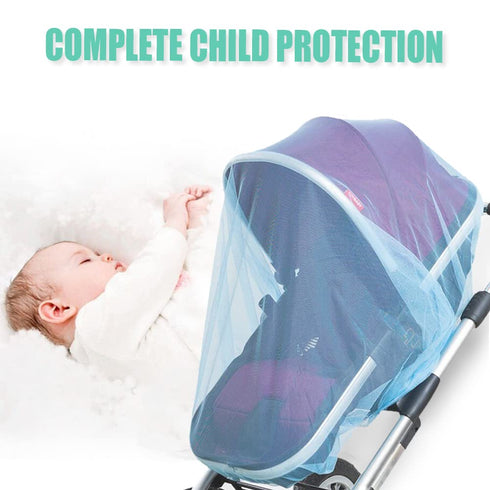 Durable Baby Stroller Mosquito Net (2 Pack) - Perfect Bug Net for Strollers, Bassinets, Cradles, Playards, Pack N Plays and Portable Mini Crib (Bl...