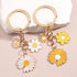 Keychains Charms for Women, Cute Daisy Bag Charm Flowers Key Chain Car Key Ring Pendant for Purse Handbag Bags Decor...