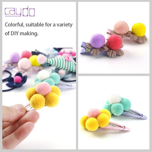 Caydo 400 Pieces 1 Inch 20 Colors Pompoms Arts and Crafts Pom Poms Balls for Hobby Supplies and Creative Craft DIY Material...