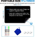 CUHIOY Magnetic Black Dry Erase Board for Fridge 17x11'', Small Whiteboard Kitchen Refrigerator Magnet Black White Board for Grocery List and to D...