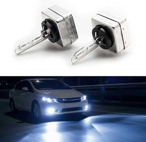 D1S D1R HID Bulbs 35W Super Bright Factory Xenon Headlight Bulb 66140 Direct Plug-N-Play Replacement, 8000K Ice Blue, Pack of 2...