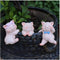 Ebrima Set of 3 Cute Animal Figurines Planter Pot Hanger Decorations, Resin Hanging Climbing Pig Sculpture Outdoor Statues Ornaments for Flower Po...