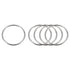 uxcell Stainless Steel O Rings, 5pcs 90mm(3.54") Outer Dia. 5mm Thickness Multi-Purpose Metal Welded O-rings Round Rings for Hardware Luggage Acce...