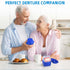 2 Pack Colors Denture Bath Case Cup Box Holder Storage Soak Container with Strainer Basket for Travel Cleaning (Light Blue and Blue)...
