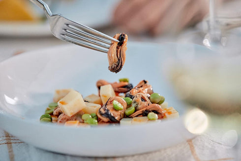 Matiz España Mussels in Extra Virgin Olive Oil & Apple Cider Vinegar | 3.92 oz. - 1 Pack | Handcrafted in Galicia, Spain | Sustainably Cultivated ...