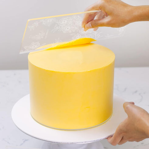 Acrylic Cake Buttercream Scraper Smoother for Icing Frosting, 12 inch Tall Tapered Edge - 3/16" Thickness, Clear - BPA Free Professional Grade...