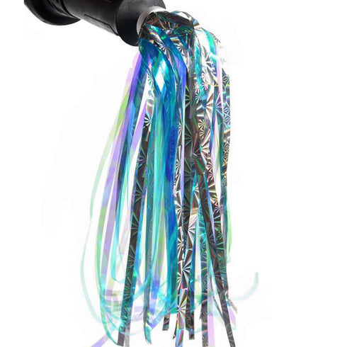 2 Pcs Bike Handlebar Scooter Streamers Bicycle Tassel Ribbon Bike Cycling Streamers Bike Grips Ribbon Colorful Bicycle Ribbons for Girls Boys Blue...