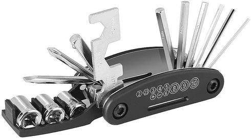 MMOBIEL Multi Fuctional Tool 16 in 1 - Bike Tool Kit - Repair Tool Kit for Bike, Mountainbike, E-bike - Bicycle Mutli Tool Set...