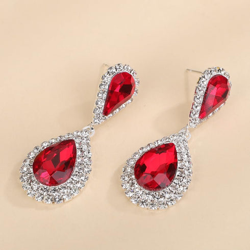 Denifery Bridal Necklace Earrings Set Crystal Wedding Jewelry Set Rhinestone Choker Necklace for Women...