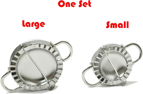 Stainless Steel Dumpling Maker, Pie Gyoza Empanada Press Mold, Ravioli Dumpling Mould Pastry Tools, 1 Set, Small+Big...