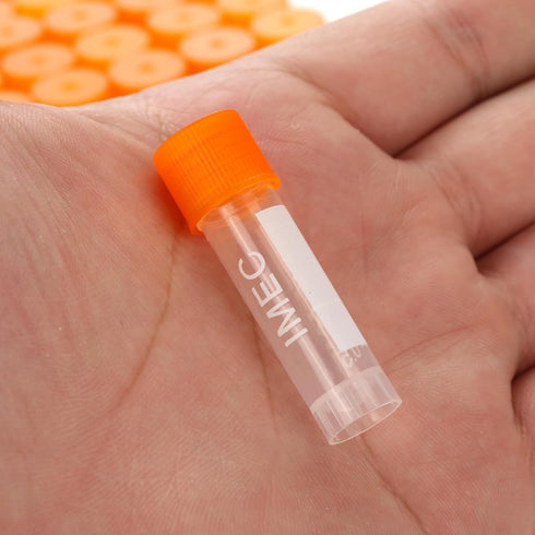 1.8ml Cryo Tubes Plastic Small Vials with Screw Caps Graduated Plastic Cryovial Cryogenic Vial Tubes, PP Material, Free from DNase, RNase 81Pcs...