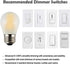A15 Mini Globe Bulb with LED Filament, 4W Dimmable, 40 Watts Incandescent Replacement, E26 Standard Base, 400Lm Warm White Light(2700K), Frosted G...