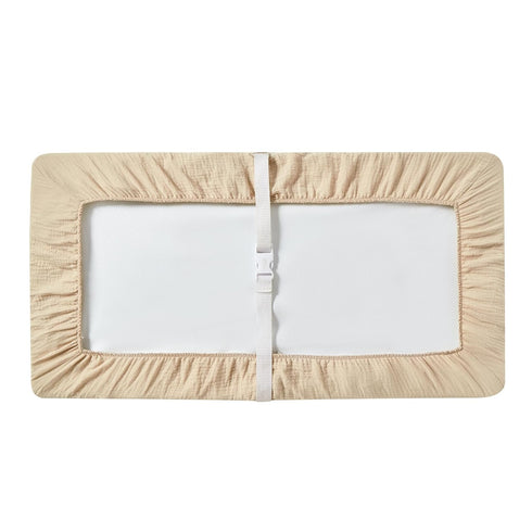 Baby Muslin Changing Pad Covers, Neutral Fitted Muslin Diaper Changing Table Pad Sheet Covers for Newborns Infants Baby Boys Girls (Beige)...