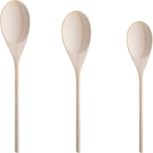 Pro Grade, Super Comfy Wooden Spoon, 3 Pc Set. Heavy Duty, Wood Spoons with Long Handles for Cooking, Baking, Stirring and Mixing in Restaurants o...