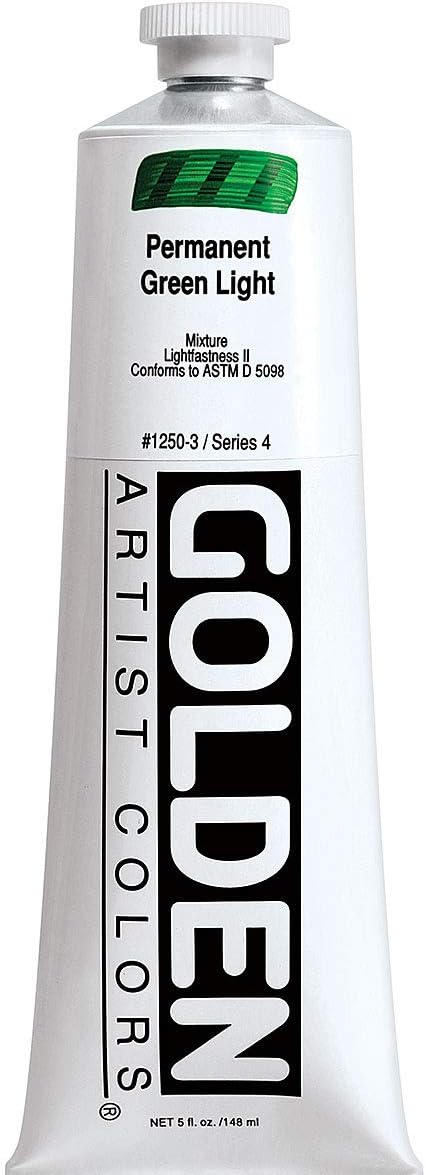 5 Oz Heavy Body Acrylic Color Paints Color: Permanent Green Light...