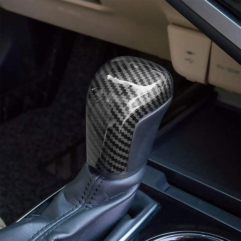 MACHSWON Car Gear Shift Knob Cover Carbon Fiber Automatic Shift Knob Head Fit for 2018-2021 Toyota Camry Avalon Corolla...