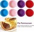 8 pcs Silicone Tart and Pie Molds, 4 Inch Fluted Mini Tart Mould Round Nonstick Quiche Pan Bakeware Mold for DIY Baking Pies/Tarts/Mousse Cakes/Sm...
