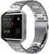 Simpeak Women Men Stainless Steel Band Strap with Stailess Steel Frame Compatible with Fitbit Blaze, Match Link Removal Tool, Silver...