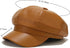 Womens PU Leather Newsboy Cap 8 Panel Paperboy Newsie Cap Bakerboy Cap Beret Cabbie Cap Hat...