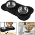 Pet Deluxe Dog Bowls Stainless Steel Dog Bowls with No Spill Skid Resistant Silicone Mat, 24oz 48oz Dog Food and Water Bowl Set Feeder Bowls for S...