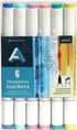 Art Alternatives Illustration Marker, 6-Marker Set, Pastel Colors...