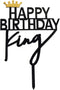 Happy Birthday Cake Topper Acrylic, King Cake Topper Birthday Decorations...