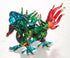 Tiny 3¼" Green Blue Red Chinese Asian Dragon Figurine - Miniature Hand Blown Glass Painted Dragons Mythical Creature Animals Crystal Decorative Co...
