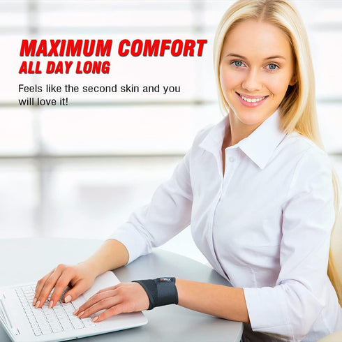 Wrist Brace for Carpal Tunnel, Comfortable and Adjustable Wrist Support Brace for Arthritis and Tendinitis, Wrist Compression Wrap for Pain Relief...