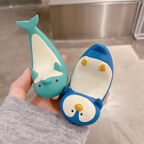 Cute Dolphin Shark Whale Phone Holder, Silicone Funny Creative Animal Desk Phone Stand Mount Accessories Free Your Hands Lovely Office Decor (Dolp...