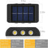 Solar Fence Lights Outdoor Wall Lights Solar Powered LED Sconce Waterproof Up and Down LED Lighting for House Deck Steps Patio Landscape Garage Ba...