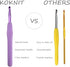 KOKNIT 12 PCS Crochet Hooks, Ergonomic Handle Crochet Hooks Set for Arthritic Hands, Comfortable Smooth Crochet Needles Extra Long Knitting Needle...