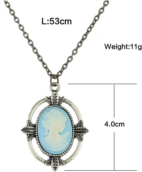 LUREME Katherine's Cameo Pendant Necklace Costume Accessory (nl005445)...
