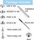 350 Pieces Canvas Snap Kit, BetterJonny Stainless Steel Screws Snaps Marine Grade Canvas Upholstery Boat Snaps Fastener Press Stud Cap with 3 Sett...