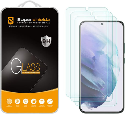 Supershieldz (3 Pack) Designed for Samsung Galaxy S22 5G (6.1 inch) Tempered Glass Screen Protector, Anti Scratch, Bubble Free...