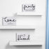 Jetec 3 Pcs Family Home Blessed Rustic Wood Sign Mini Wood Decorative Farmhouse Woodworks Table Shelves Decorations Sign for Bedroom Kitchen Livin...