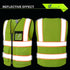 Reflective Mesh Safety Vest for Men Women with 8 Pockets and Zipper Front High Visibility Mesh Vest Hi Vis Construction Work Vest,Meets ANSI/ISEA ...
