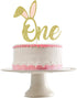 Gold Glitter Some Bunny One Birthday Cake Topper, Bunny 1st Birthday Cake Topper for Easter 1st Birthday Party Cake Decorations...