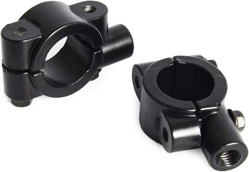 7/8" Handlebar Mirror Mount Clamps Accessories Black Motorcycle Rearview Side Mirrors Adapter(10mm)...
