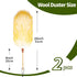 Lambs Wool Duster 20 Inch Handheld Wooden Wool Duster for Cleaning Window Blinds Computer Furniture (2PCS)...