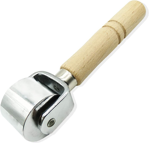 TIHOOD 25mm Platen Tools Leather Press Edge Roller Leather Edge Creaser and Smoother Leather Glue Laminating Roller Iron Roll...