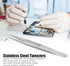 Stainless Steel Tweezers, High Accuracy Tweezers with Straight Tapered, Ultra Fine Point Forceps, hold 0.1mm fingerprint flying line, for Mobile P...