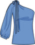 New Look UN6701A Misses' One-Shoulder Top Sewing Pattern Kit, Code N6701, Sizes 6-8-10-12-14-16-18...