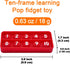 Ten Frame Pop Math Manipulatives - Set of 6 Silicone Fidget Toys for Kindergarten Classrooms - Engaging Educational Counting & Addition Toys for K...