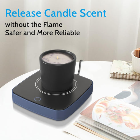 Coffee Cup Warmer, Smart Coffee Mug Warmer for Desk Home Office Use with 3 Temperature Setting, Beverage Warmer Candle Warmer for Tea, Water, Milk...