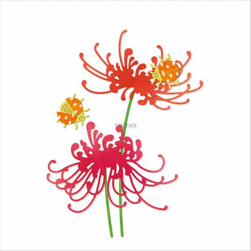 Equinox Flowers Metal Cutting Dies for Card Making, Paper Embossing Die Cuts Kit Templates, Storage Pockets Supplies, Photo Frame Album DIY Scrapb...
