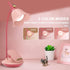 Pink Desk Lamp with Clamp, Rechargeable LED Small Desk Lamp, Adjustable Gooseneck, Dimmable Cute Desk Lamp for Kids Girls Bedroom Dorm Office?Ligh...